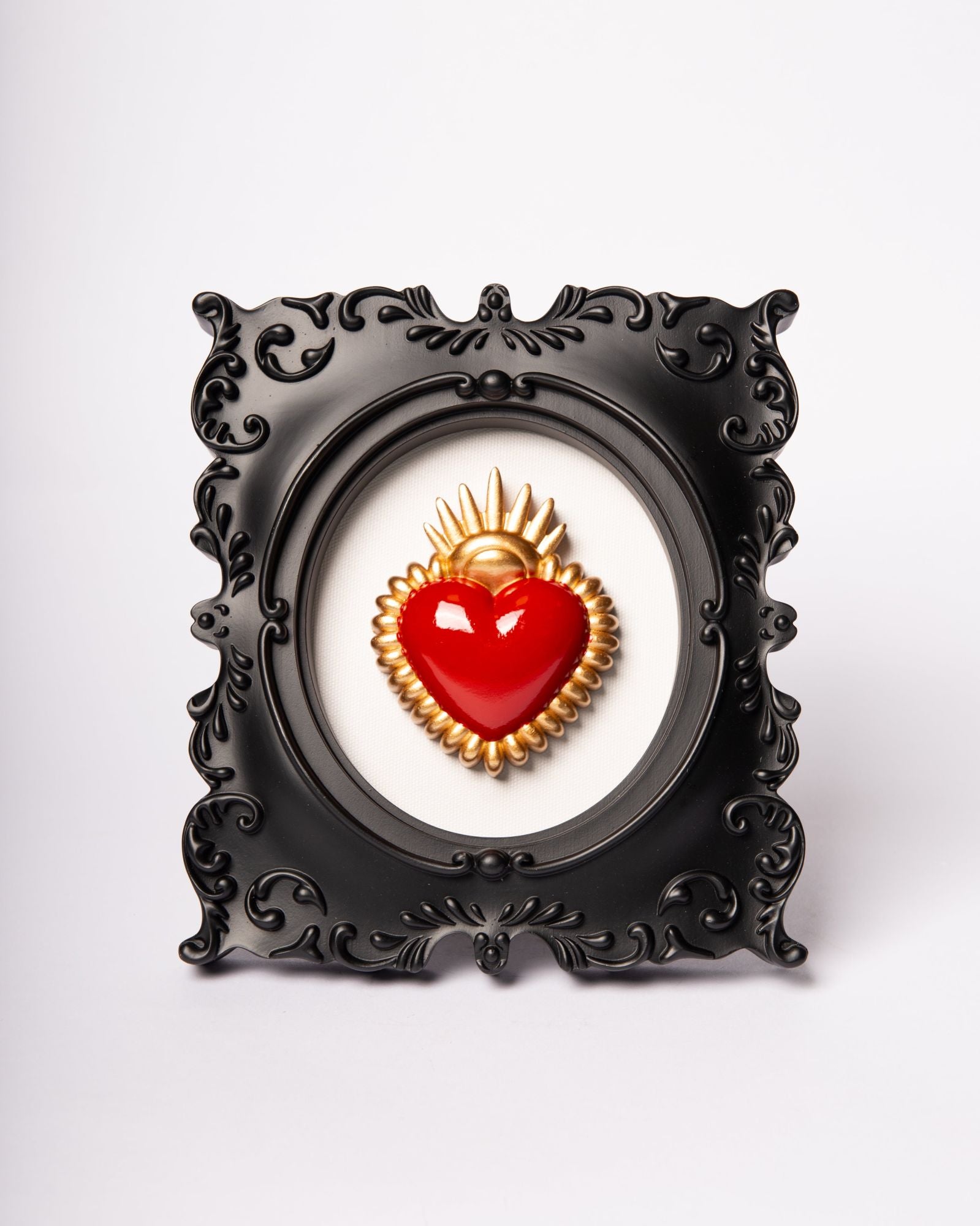 BLOGO Quadro Cuore Rosso/Oro 18,5xH21cm