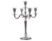 CANDELIERE 5 SUPPORTI 54X120CM IN METALLO ARGENTO
