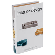 Scatola a Forma di Libro in Legno MDF con Scomparto Interno 27x18x7 cm Legno Naturale Peraga Home