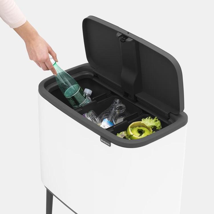 PATTUMIERA SOFT TOUCH 3X11 LT BO TOUCH BIN BIANCA