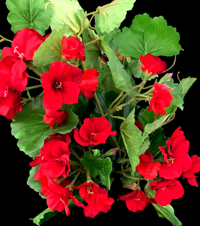3 MAZZI ARTIFICIALI GERANI PER COMPOSIZIONI ASSORTITI 35CM