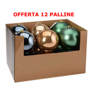 OFFERTA 12 PALLINE DI NATALE 15 CM AVENUE 3 MIX ASSORTITO