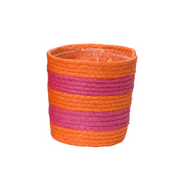 CESTA CORDA D14CM ARANCIO/ROSA