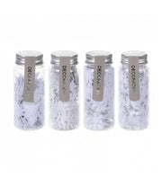 OFFERTA 4 BARATTOLI DECORAZIONI BIANCO ASSORTITI