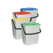 KIT 4 SECCHI CON MANICO E COPERCHIO PER RACCOLTA DIFFERENZIATA