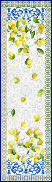 CETARA RUNNER TAVOLO VIS A VIS DI LINO 45X170