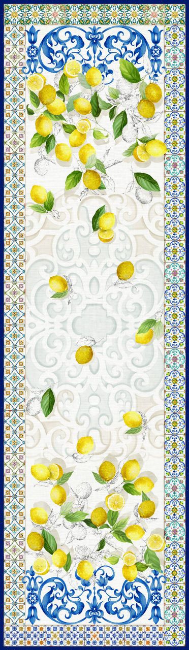 CETARA RUNNER TAVOLO VIS A VIS DI LINO 45X170