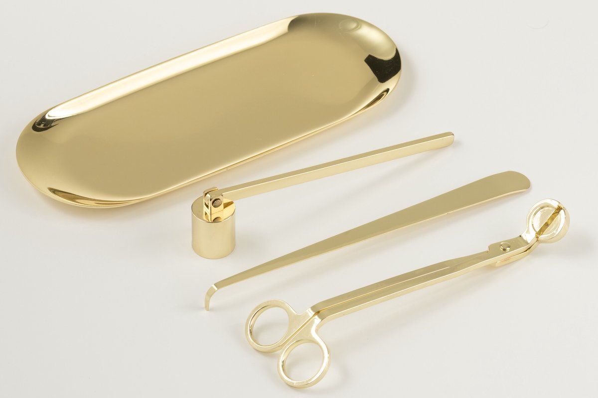 Kit per Candele 25x11.5x4.3 cm Oro