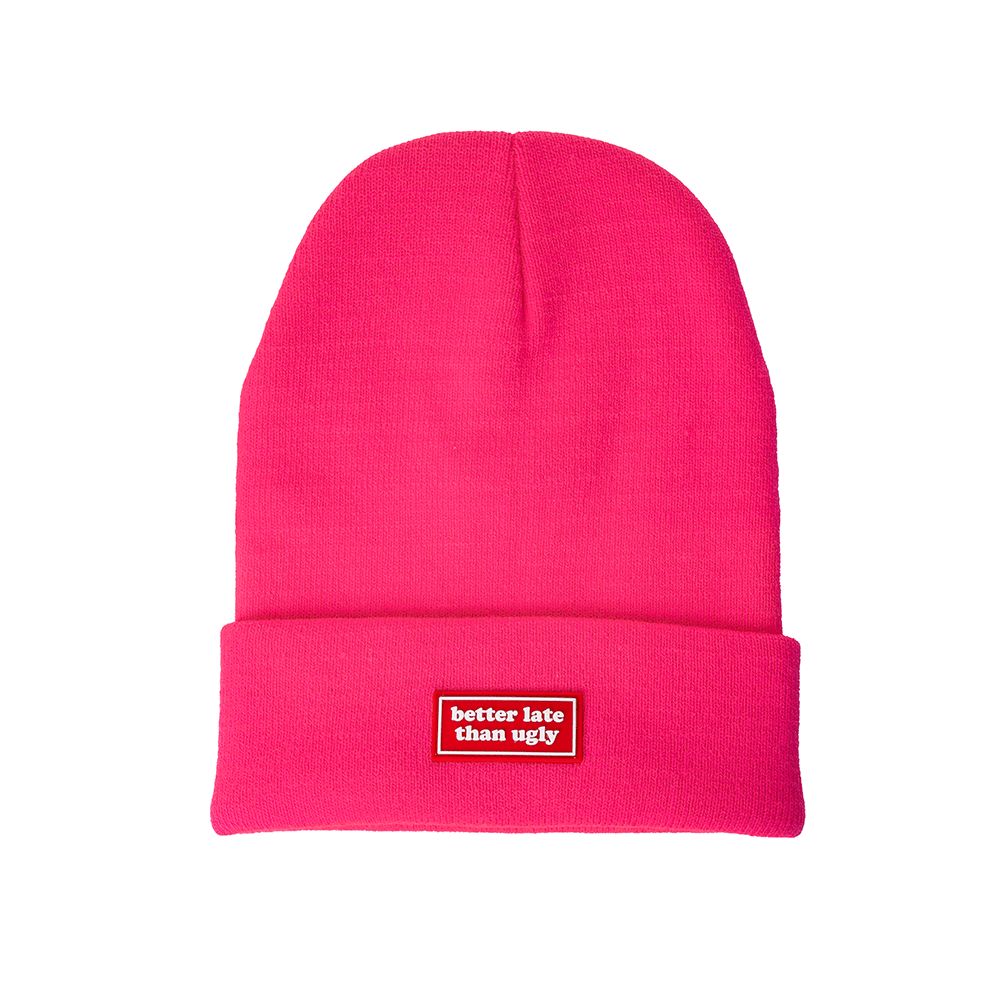 Fisura Cappello beanie “Better late than ugly” taglia unica - fucsia
