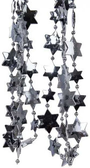 GHIRLANDA NATALIZIA CON STELLE GRIGE 2.6X270CM