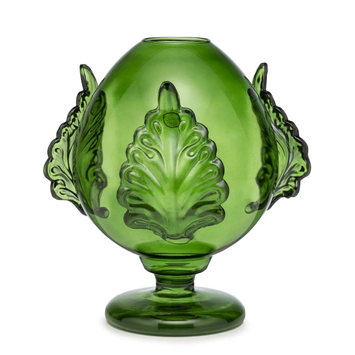 VASO IN VETRO PUMO PUGLIESE, COLLEZIONE PALAIS ROYAL, H25CM, COLORE VERDE
