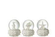 PALLA DI NEVE MARE, RESINA, BIANCA, ASSORTIMENTO DI 3