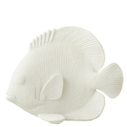 Pesce decorativo piatto in resina 20X9,5X16CM bianco - immagine 1
