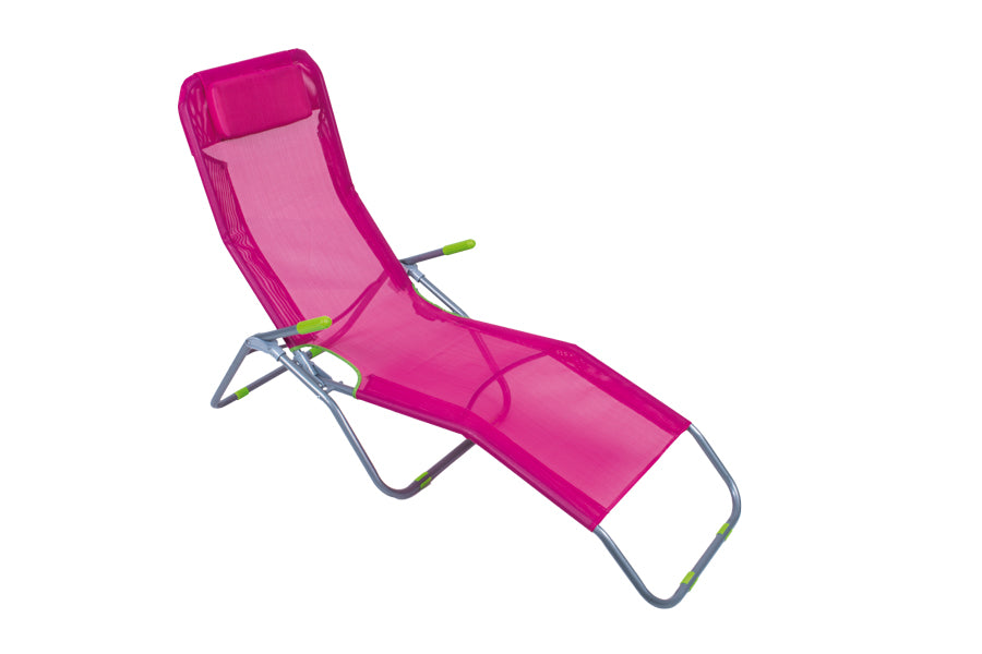 SDRAIO CHAISE LONGUE  IN ACCIAIO E TEXTILENE