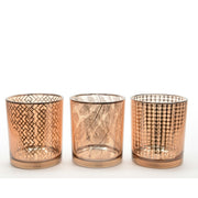 PORTACANDELE T-LIGHT IN VETRO DORATO 8.59CM ASSORTITO