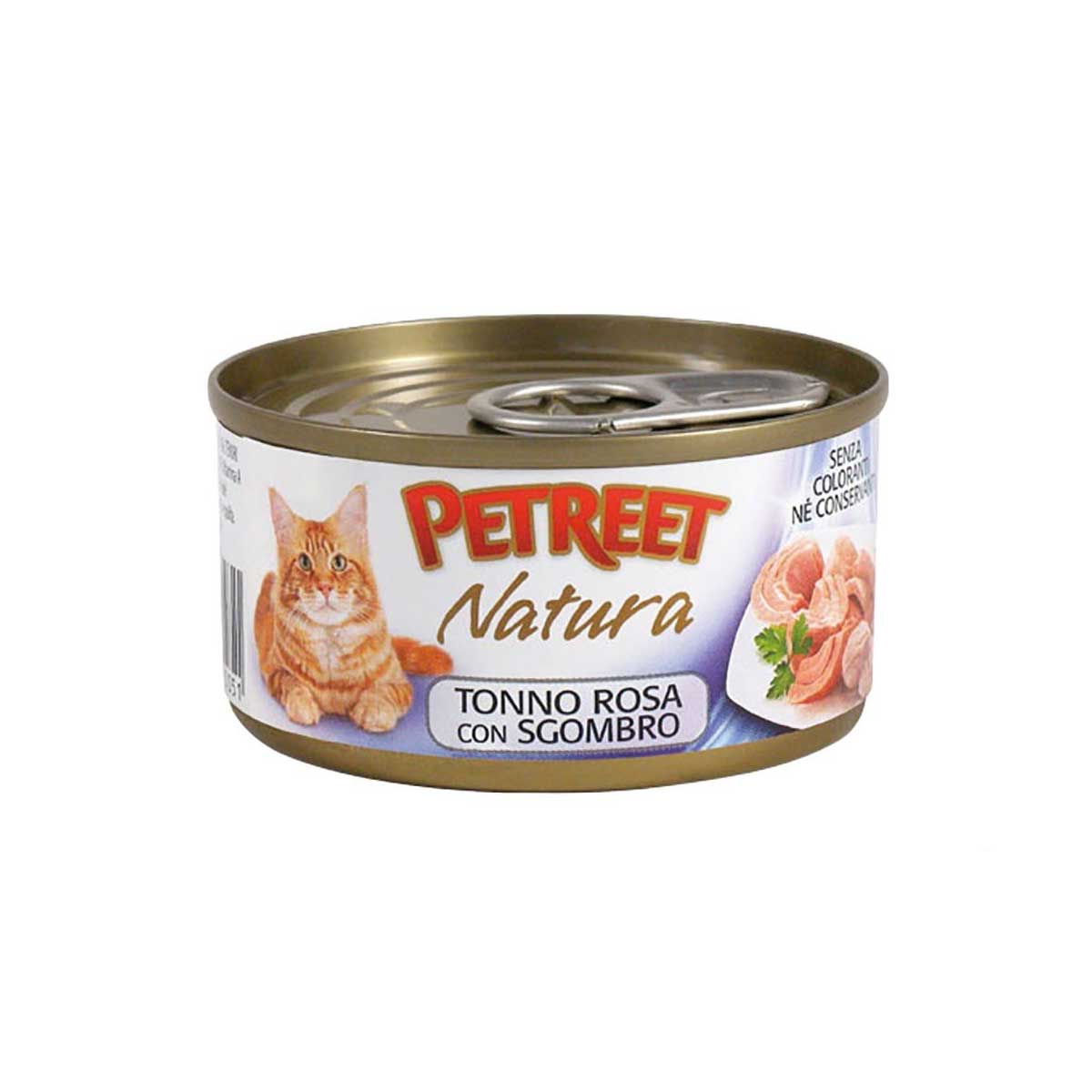 OFFERTA 24 SCATOLETTE CIBO GATTO ADULTO NATURA TONNO ROSA/SGOMBRO 70GR