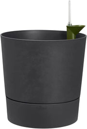 VASO GREENSENSE AQUA CARE ROUND 30CM CHARCOAL GREY GRIGIO SCURO