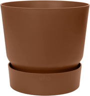 VASO GREENVILLE ROUND 14CM GINGER BROWN