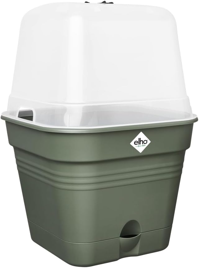 FIORIERA MINI-SERRA GREEN BASICS GROWPOT SQUARE ALLIN1 35CM LEAF GREEN