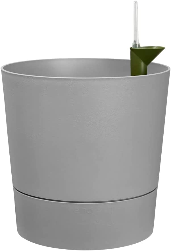 VASO GREENSENSE AQUA CARE ROUND 43CM LIGHT CONCRETE GRIGIO