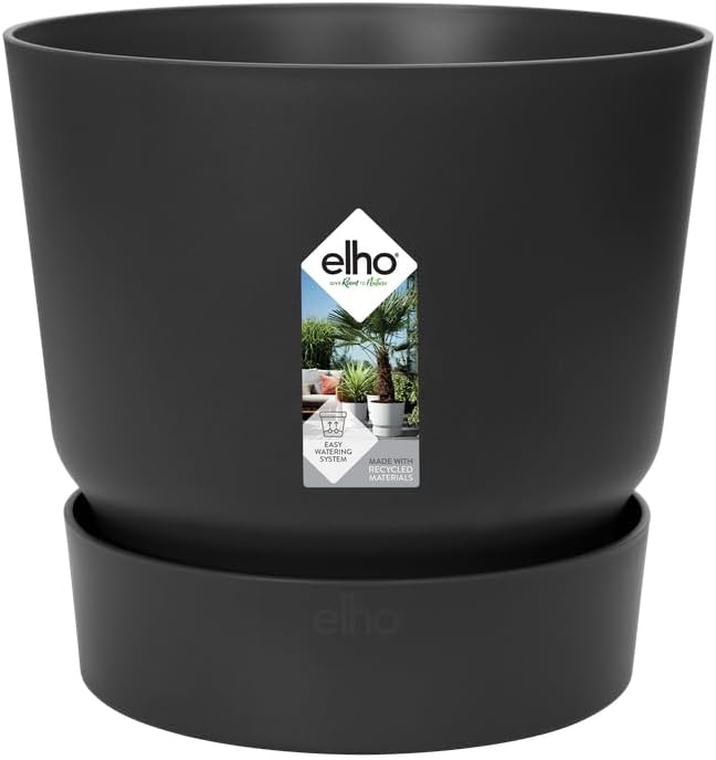 VASO GREENVILLE ROUND 16CM LIVING BLACK