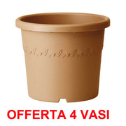 OFFERTA 4 VASO ALGARVE CILINDRO 30CM TERRA