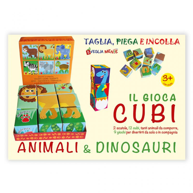 LIBRO IL GIOCA CUBI ANIMALI & DINOSAURI