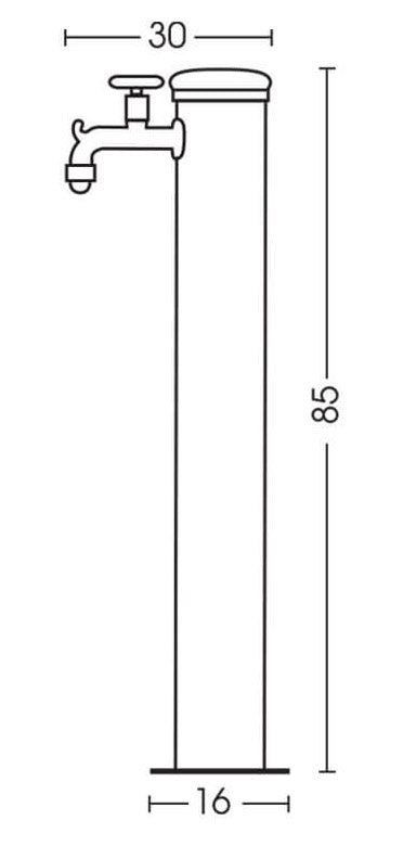 FONTANA DA GIARDINO CON RUBINETTO 42/ARF ALLUMINIO
