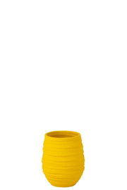 VASO FIESTA IN CERAMICA, GIALLO, PICCOLO