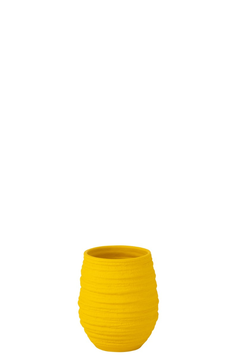 VASO FIESTA IN CERAMICA, GIALLO, PICCOLO