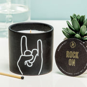 PADDYWAX Candela in Vetro Impressions "Rock On" Fragranza Cuoio e Muschio di Quercia 163gr