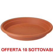 OFFERTA 10 SOTTOVASO UNIVERSAL SAUCER ROUND 35CM TERRA
