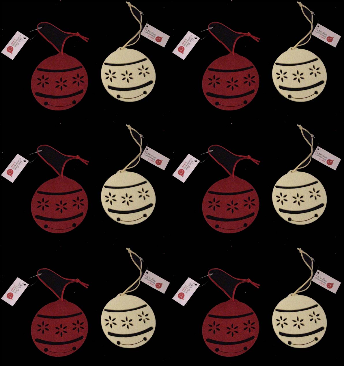 OFFERTA 12 SFERE NATALE 10CM IN PANNO LENCI APPENDIBILI ASSORTITI