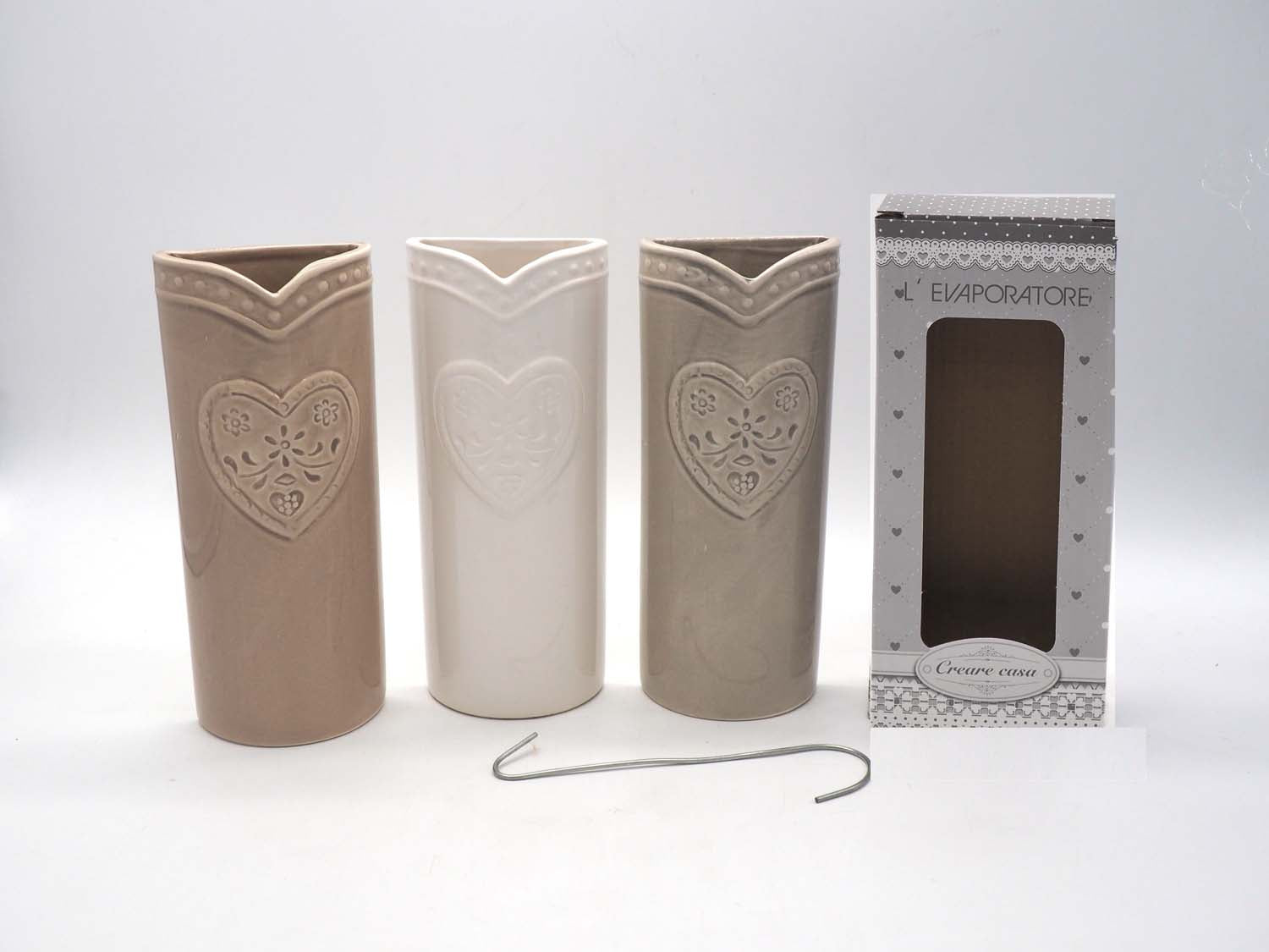 OFFERTA 4 UMIDIFICATORI IN CERAMICA CON CUORI PER TERMOSIFONI