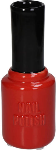 VASO LOOLIVING NAIL POLISH 7X7X19 CM ROSSO E NERO