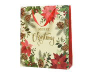 SACCHETTO REGALO NATALIZIO CON SCRITTA "MERRY CHRISTMAS" 18X50X72CM