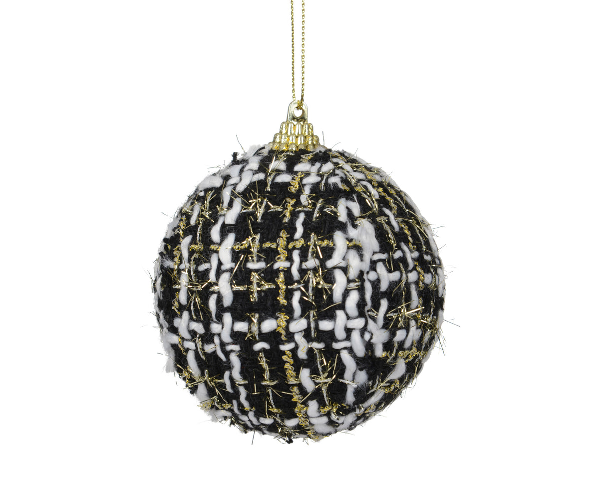 pallina di natale in foam D 8 cm nero Peraga Christmas