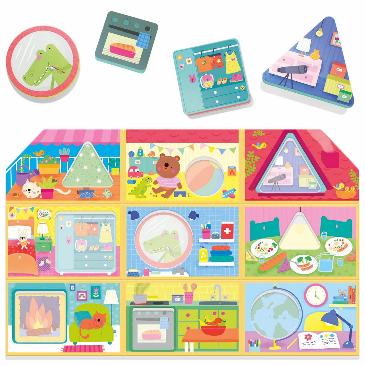 Gioco Educativo Montessori Forme in Legno 1-3 anni Headu