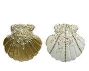 1 DECORAZIONE A CONCHIGLIA CON PERLINE DAPPENDIBILE 5X13X12 CM ASSORTITA