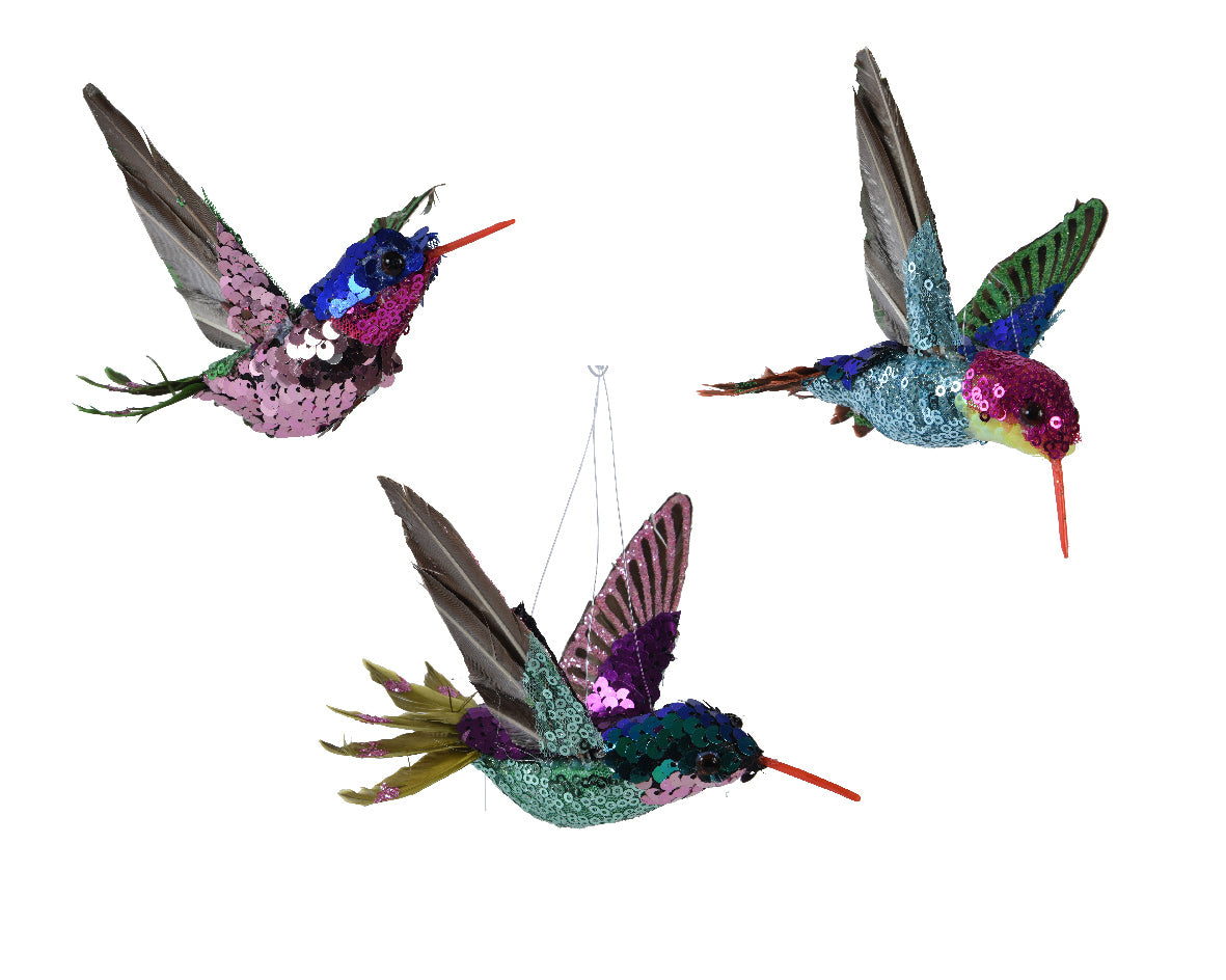1 COLIBRÌ NATALIZIO APPENDIBILE COLORE ASSORTITO