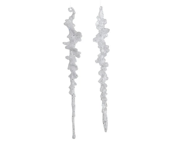 DECORAZIONE STALATTITE CON GLITTER H25CM MODELLO ASSORTITO