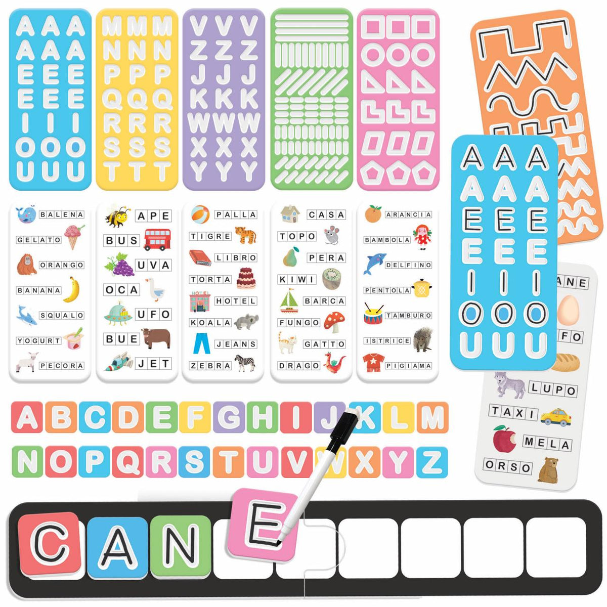 Gioco Educativo Scrittura Guidata Letterine in Gioco 3-6 Anni HEADU