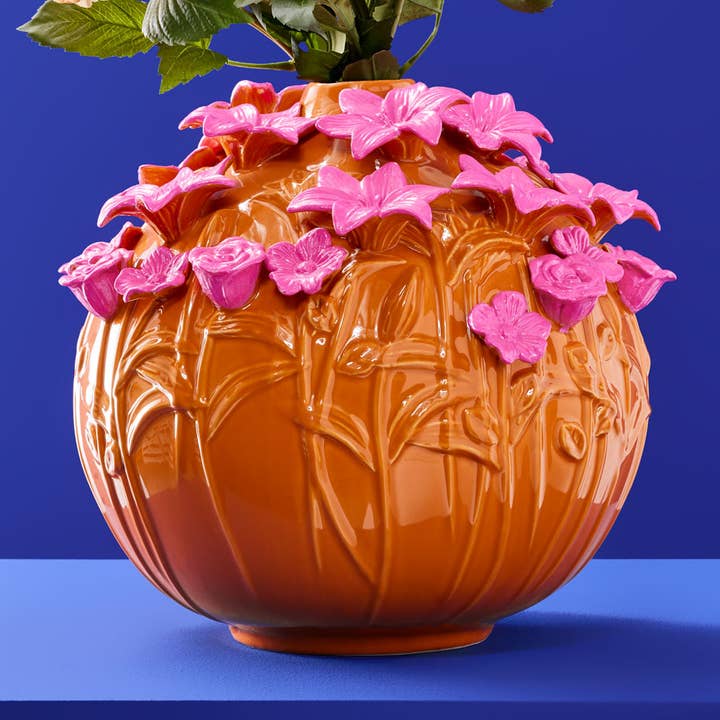 Vaso Verano 34 x 29.5 cm Arancione Rosa Terracotta