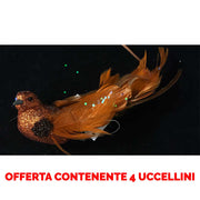 OFFERTA 4 UCCELLINI APPENDIBILI CON CLIP 21CM RAME