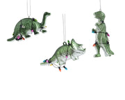 decorazione natalizia appendibile Dinosauri H10.5cm
