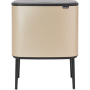 Pattumiera soft touch 11+23 lt bo touch bin champagne
