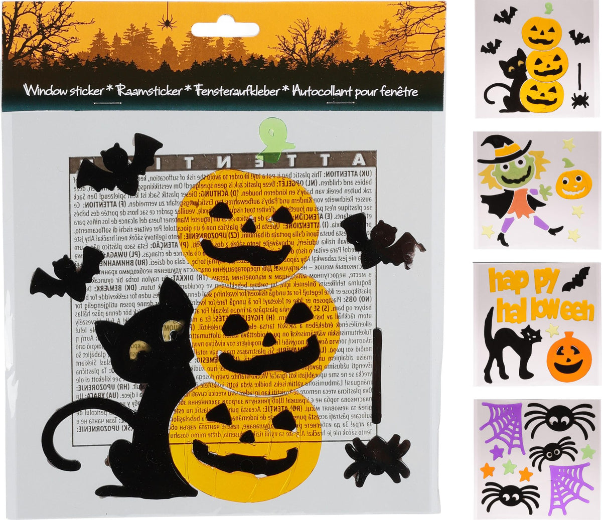 Sticker gel Halloween modello assortito PERAGA CHRISTMAS