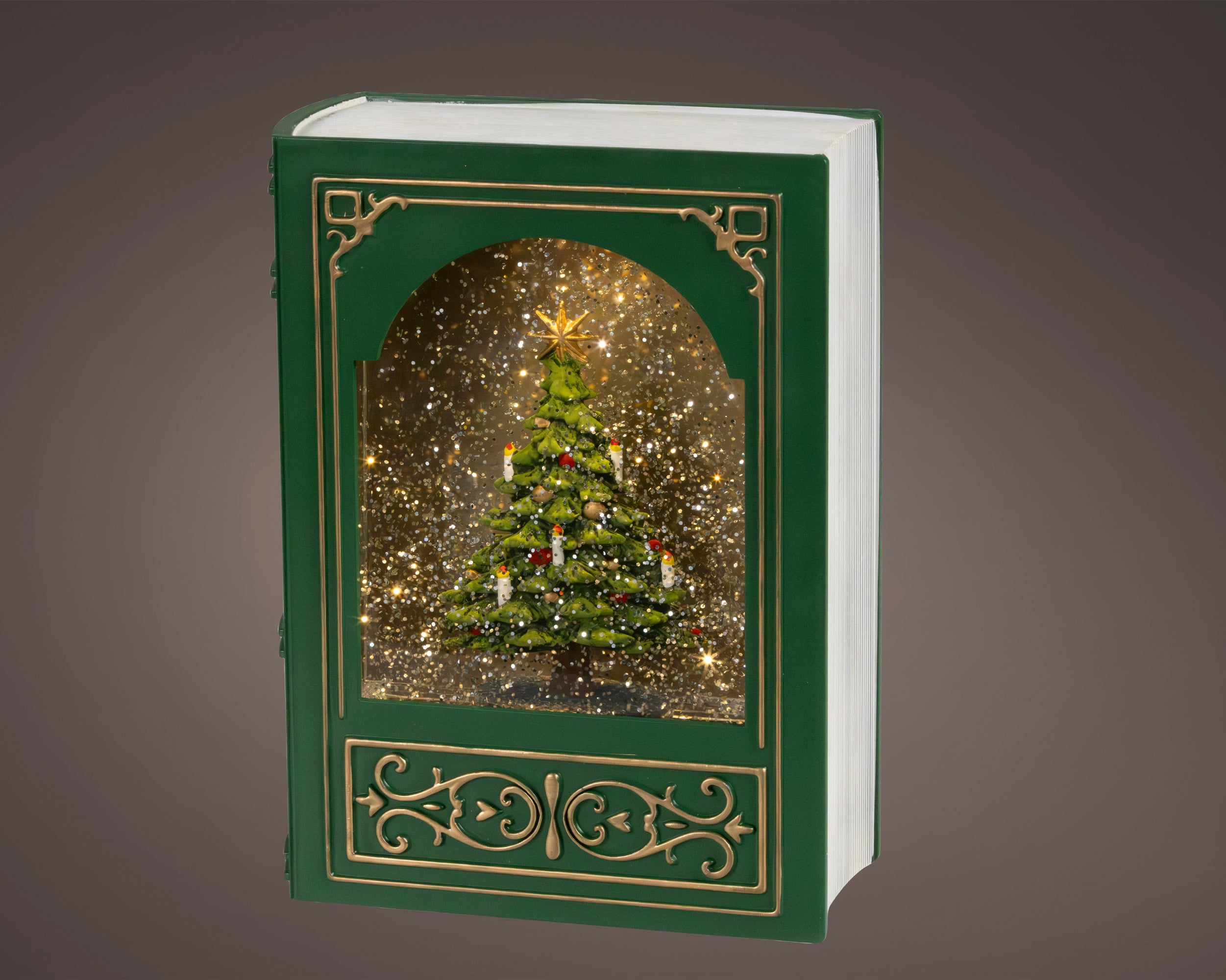 Libro LED water spinner 7 x 17 x 23,5 cm verde Peraga Christmas