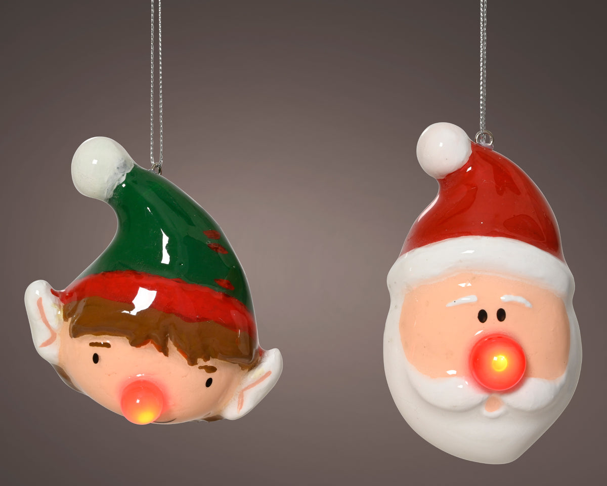 Pendente Babbo Natale LED lampeggiante 9 x 5,4 x 9,5 cm colori modello assortito Peraga Christmas