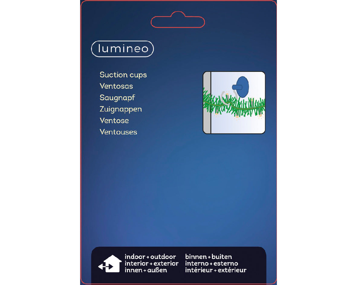 OFFERTA 12 VENTOSE D.8,50CM TRASPARENTE PER LUCI DI NATALE